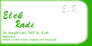 elek radi business card